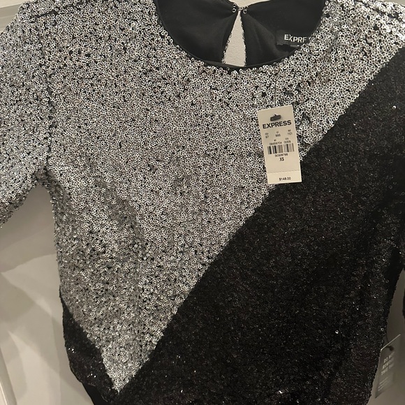 NWT Express Sequin Bodysuit - Picture 4 of 7